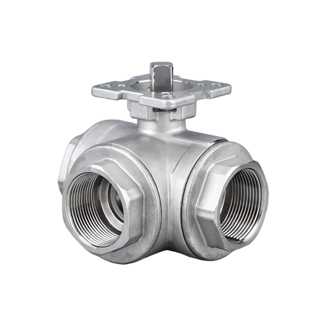 304 STAINLESS STEEL 3-WAY HIGH PLATFORM BALL VALVE