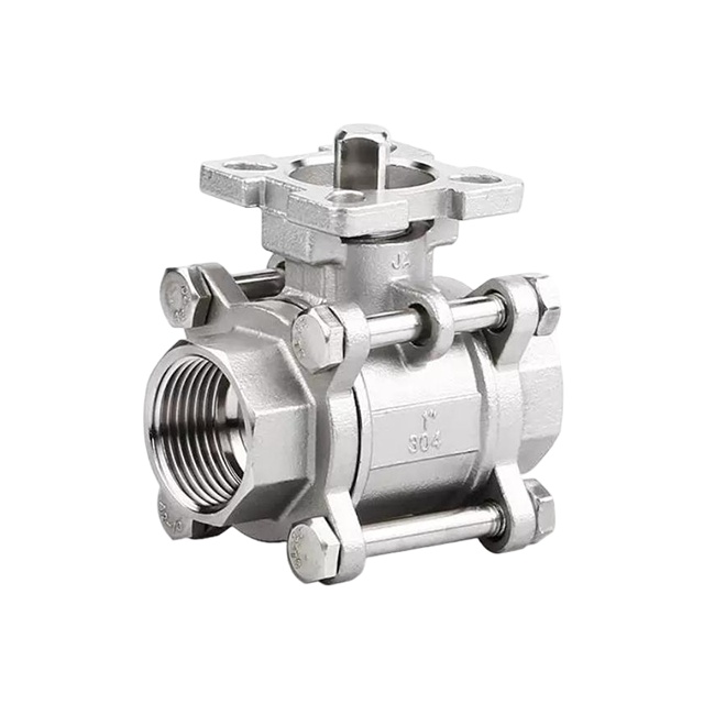 3PCS STAINLESS STEEL HIGH PLATFORM BALL VALVE