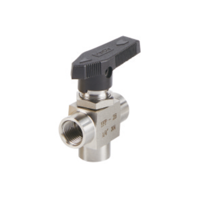 STAINLESS STEEL THREE-WAY BALL VALVES 1/4NPT BORE3