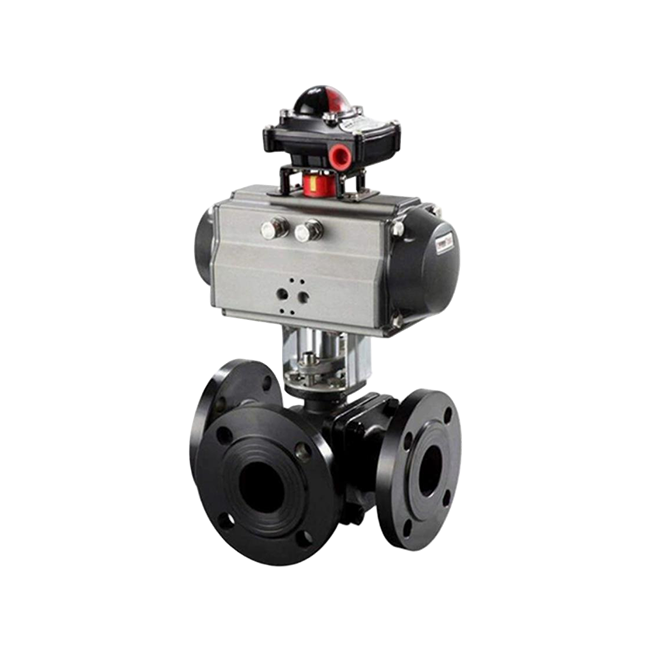 Pneumatic Three-way Ball Valve