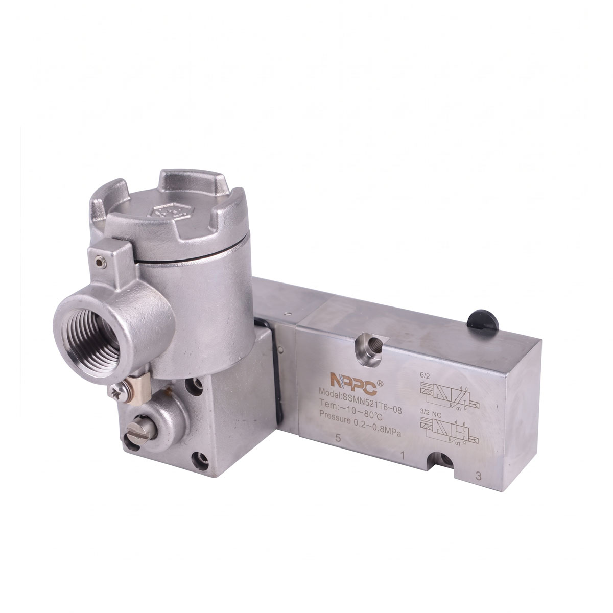 Electroválvula Inoxidable Antiexplosiva Namur SSMN561T6 — Serie completa